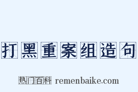 打黑重案组造句是什么意思的图片